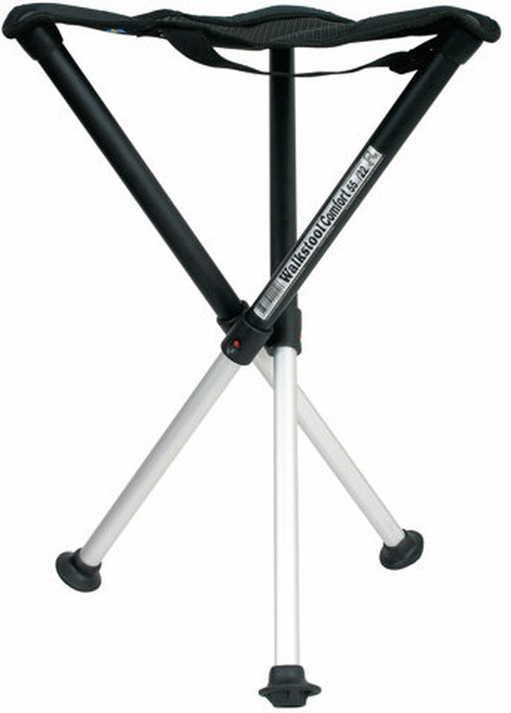 Walkstool - 3-Poots krukje - Comfort 55 cm - Verstelbaar - Zwart