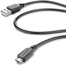 Cellularline Data kabel, micro-usb, zwart