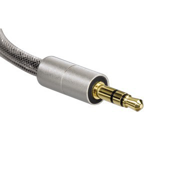 Hama Aluline Compact Adapter, 3.5 Mm Jack, Plug - 2X Socket,