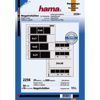 Hama Negative Sleeves, 6 X 9 Cm, Glassine Matt