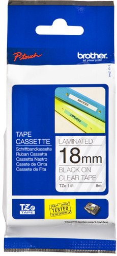 Brother Tze141 18Mm X 8M Standard Laminated Blac - 1