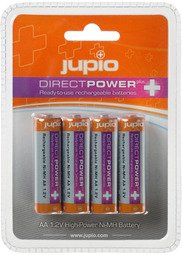 Jupio Rechargeable Batteries AA 2500 mAh 4 pcs Direct Power