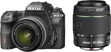 Pentax K-3 Boîtier + 18-55mm + 50-200mm - Noir