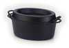 Le Creuset Gietijzeren Ovale Doufeu Mat Zwart 32cm 7,2l - 1