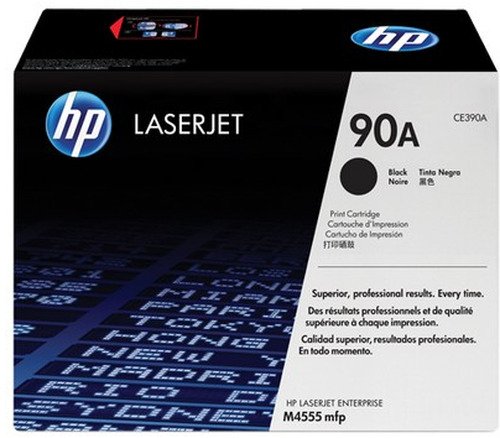 HP CE390A 90A Black Toner Cartridge - 1