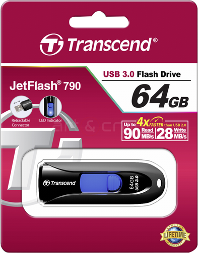 Transcend 64GB JetFlash 790, Black - 3