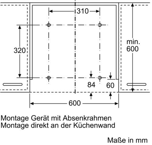 Bosch Cadre d’abaissement pour hotte télescopique 60 cm DSZ4 - 3