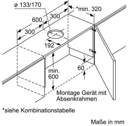 Bosch Cadre d’abaissement pour hotte télescopique 60 cm DSZ4 - 4
