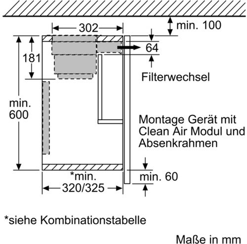 Bosch Cadre d’abaissement pour hotte télescopique 60 cm DSZ4 - 5