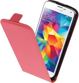 Mobiparts Premium Flip Case Galaxy S5 Mini Peach Pink