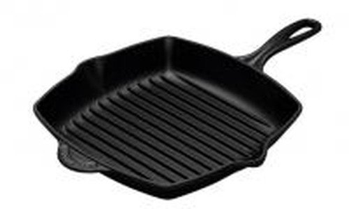 Le Creuset Gietijzeren Vierkante Grillpan Mat Zwart 26cm - 1