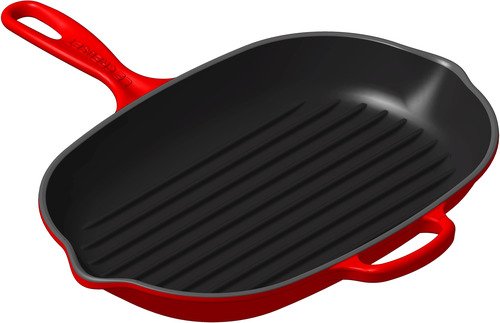 Le Creuset Gietijzeren Ovale Grillpan Kersenrood 32cm - 1