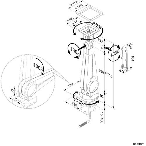 NewStar FPMA-D100 - Support mural - 3