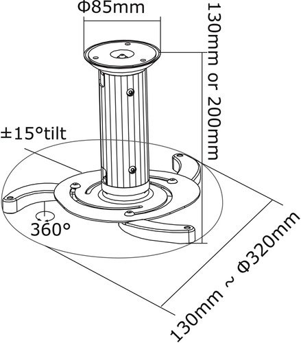 Neomounts by Newstar BEAMER-C80 - Zilver - 9