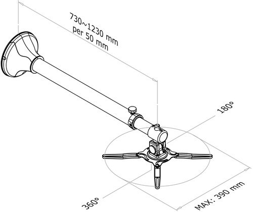 Neomounts by Newstar BEAMER-W100 - Zilver - 11