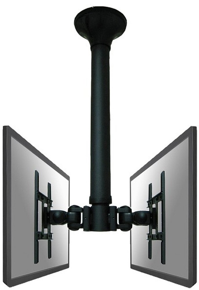 Newstar FPMA-C200D - volledig draai- en kantelbare plafondsteun voor 2 displays van 10 t/m 40 inch – zwart