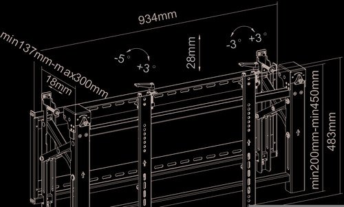 NewStar FPMA-VW2000 - Support mural - 3