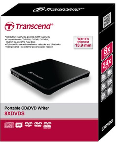 Transcend 8X DVD, Slim type, USB, black - 2