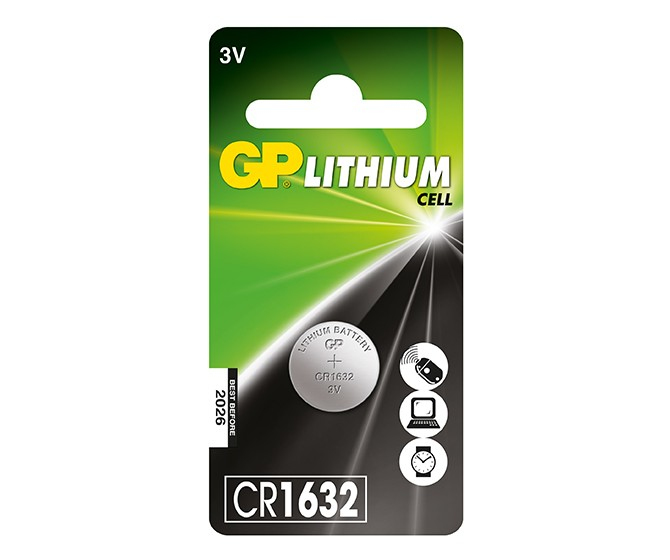 GP Lithium knoopcel CR1632, blister 1 - 1