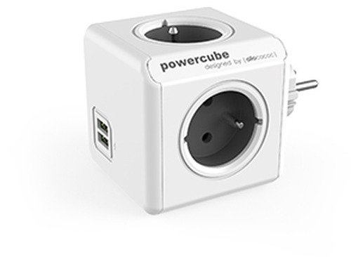Allocacoc PowerCube Original USB Grey (FR/BE) - 1