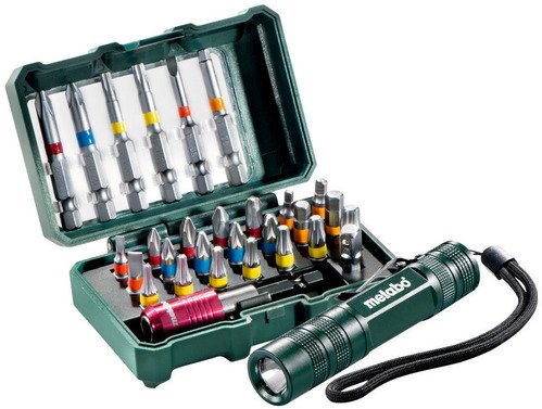 Metabo Schroefbit-Box 29 pcs met zaklamp - 1