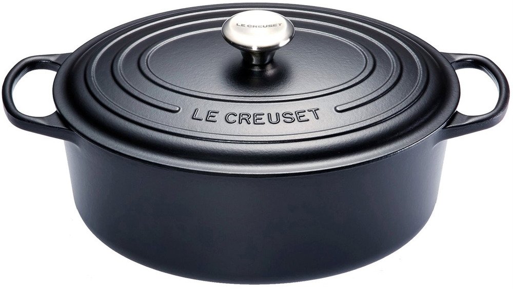 Le Creuset Ovale braad-/ stoofpan  8,9L - 35cm Mat Zwart