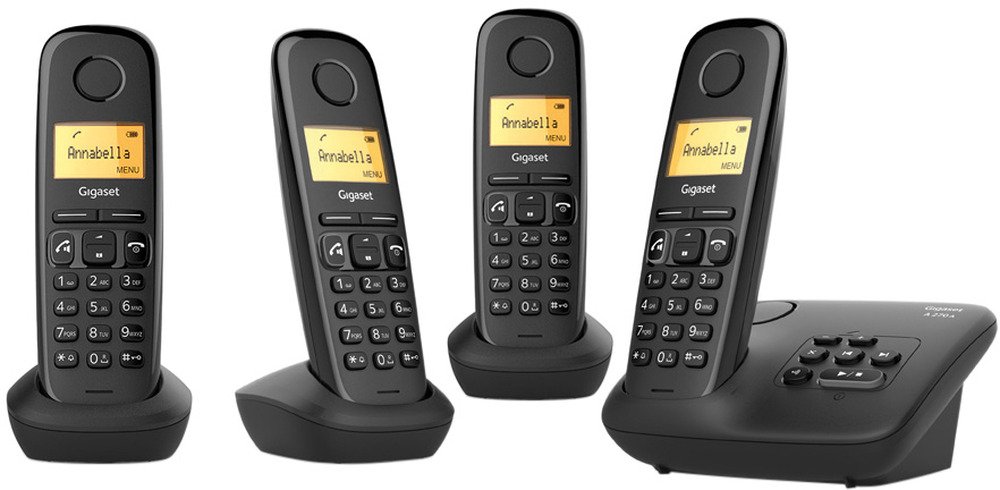Gigaset A270A - Quattro DECT telefoon - met antwoordapparaat - Zwart
