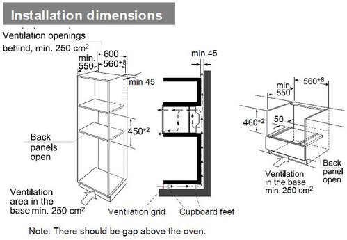 Inbouwmaten-Sharp-compact-oven-KM345S3B