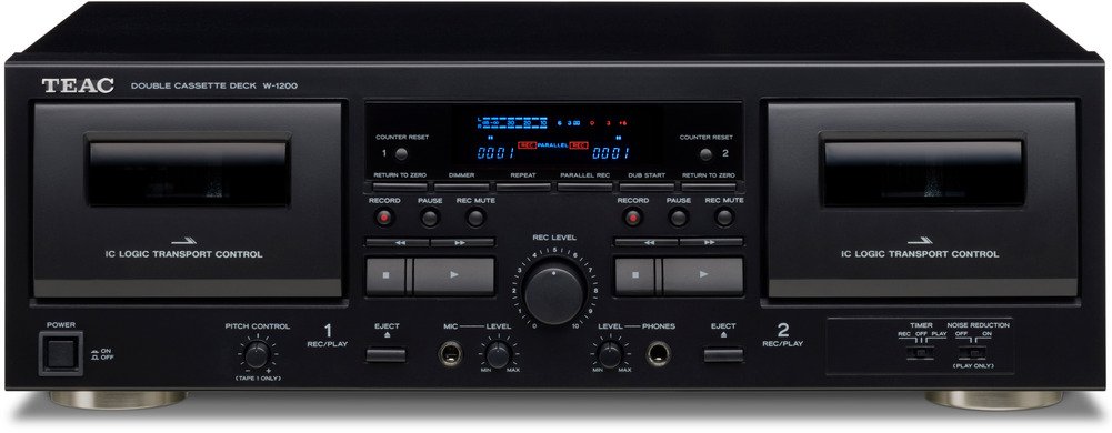 Teac Double Cassettedeck TCW1200B Black | | W-1200-B
