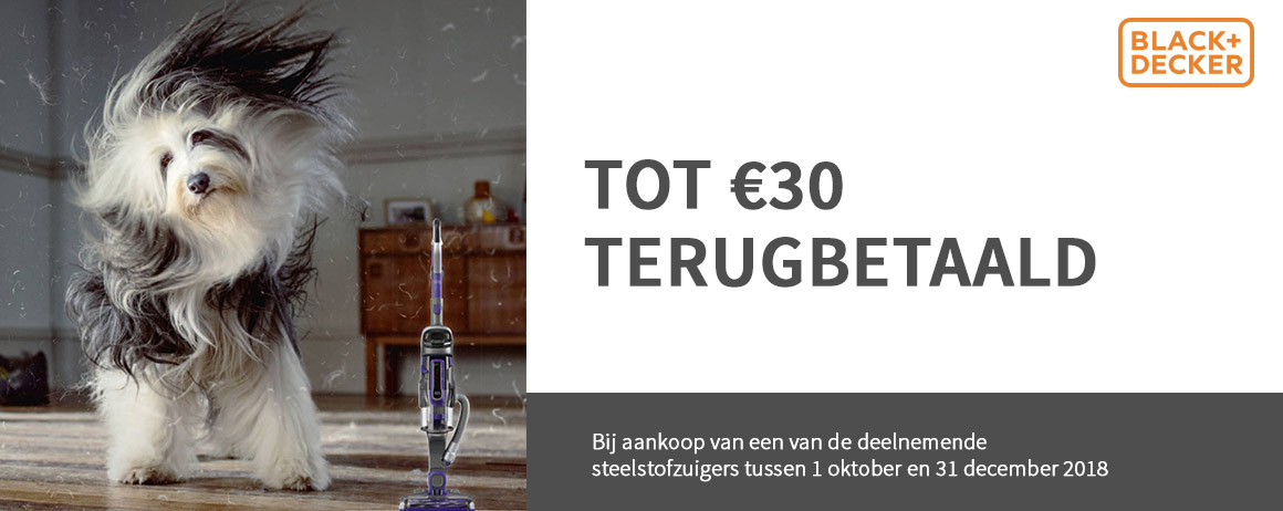 Black+Decker - Tot €30 Cashback Black+Decker - Tot €30 Cashback