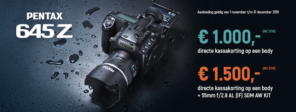 Pentax - Tot €1500 kassakorting! Pentax - Tot €1500 kassakorting!
