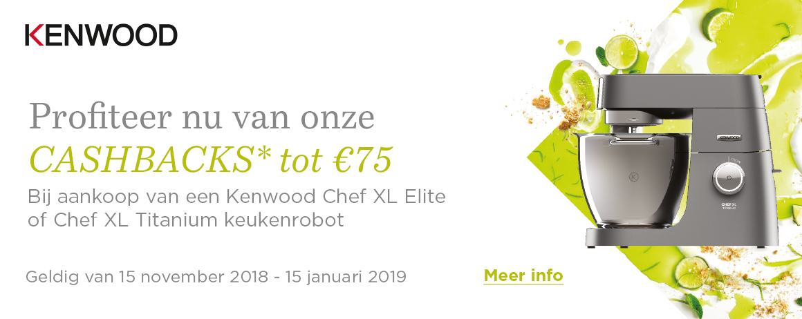 Kenwood - Cashback keukenrobot Kenwood - Cashback keukenrobot