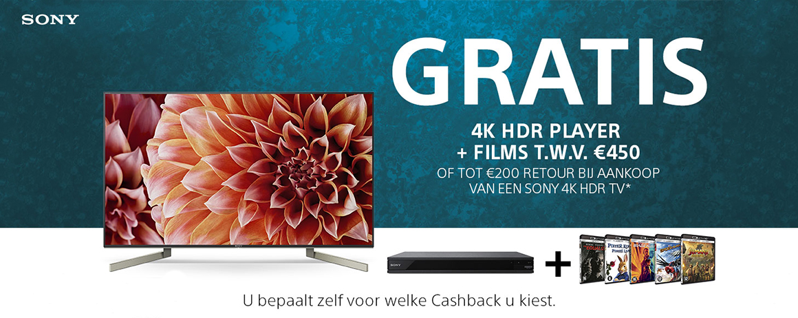 Sony - Tot €200 Cashback! Sony - Tot €200 Cashback!