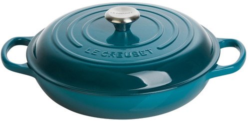 Le Creuset Gietijzeren Braadpan Campagnard Deep Teal 30cm - 1