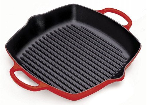 Le Creuset Gietijzeren Hoge Grillplaat Kersenrood 30cm - 1