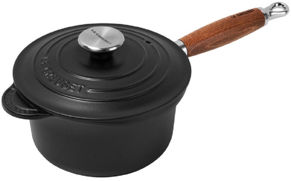 Art & Craft Le Creuset Gietijzeren Steelpan met Deksel Mat Zwart 18cm |  | 0024147257585 aanbieding