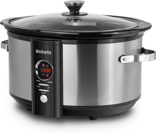 Brabantia BBEK1083, slowcooker digitale 6,5L 320W, argent - 1