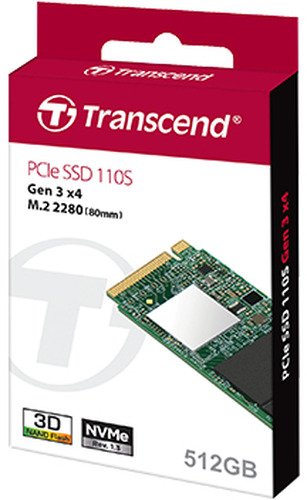 Transcend 512GB M.2 2280PCIe Gen3x4 3D TLC DRAM-less - 3