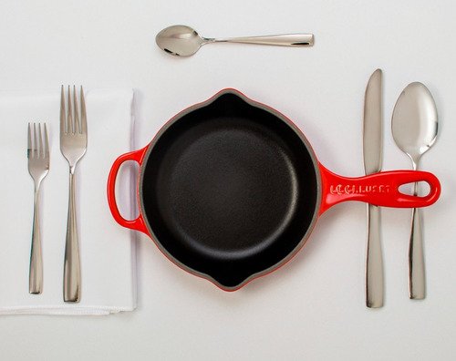 Le Creuset Gietijzeren Ronde Skillet Oranjerood 23cm - 2