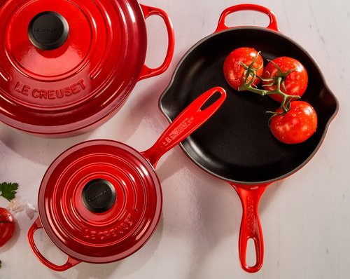 Le Creuset Gietijzeren Ronde Skillet Oranjerood 23cm - 4