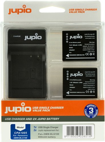 Jupio Kit 2x Battery DMW-BLG10 + USB Single Charger