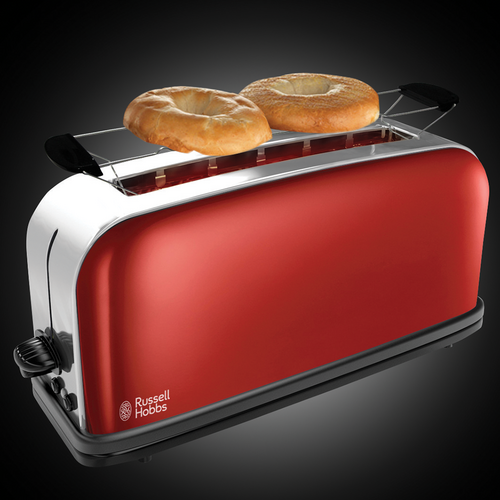 Russell Hobbs Colours Plus+ Flame Red Long Slot 2139156 - 5