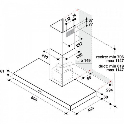 Whirlpool Dampkap Deco AKR5593IX - 2