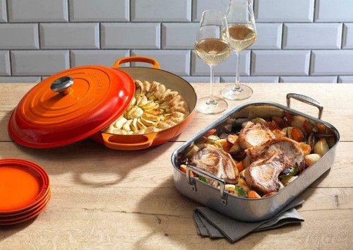 Le Creuset Gietijzeren Braadpan Campagnard Oranjerood 30cm - 7