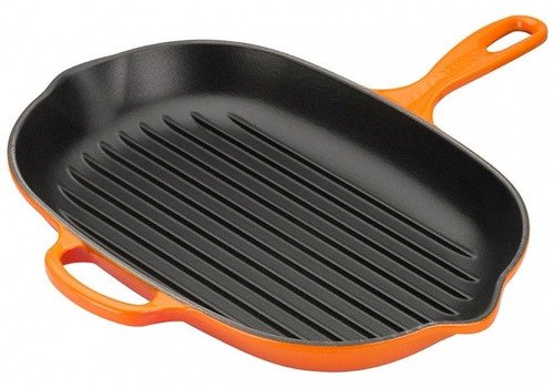 Le Creuset Gietijzeren Hoge Grillplaat Oranjerood 32cm - 1