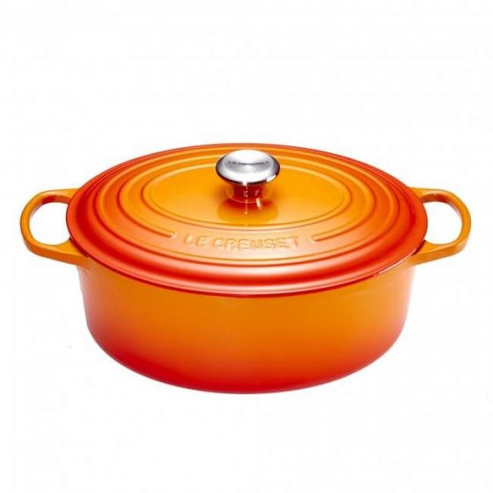 Le Creuset Ovale braad-/ stoofpan  7,5L - 33cm Oranjerood