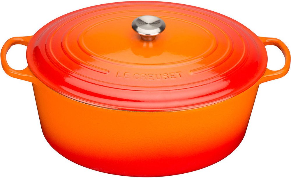 Art & Craft Le Creuset Gietijzeren Ovale Braadpan Oranjerood 40cm 13,9l |  | 0024147263418 aanbieding