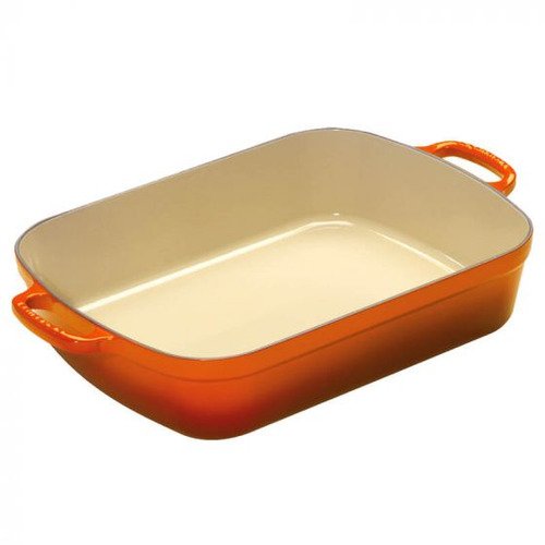 Le Creuset Gietijzeren Rechthoekige Braadslede Oranjerood - 1