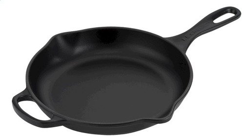Le Creuset Gietijzeren Ronde Skillet Mat Zwart 23cm - 1