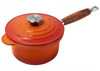 Le Creuset Gietijzeren Steelpan met Deksel Oranjerood 18cm - 1